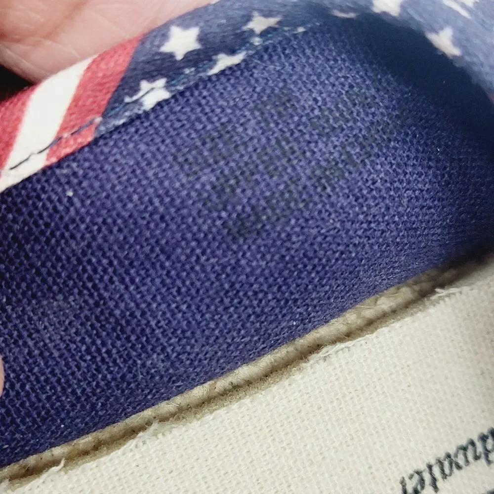 Coldwater Creek Stars and Stripes Americana USA Flag Escape Espadrilles Size 7